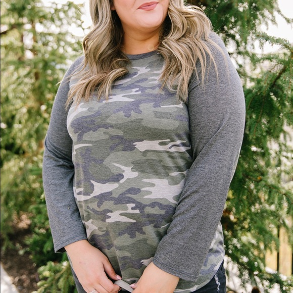 Over and Out Camo Raglan Top - Picture 7 of 8